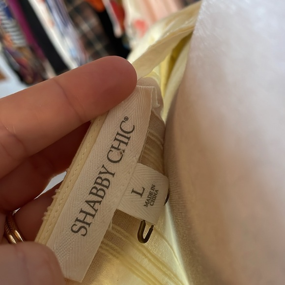 [SHABBY CHIC] Yellow Ruffle Knit Dress - Size Large NWT - Picture 7 of 7